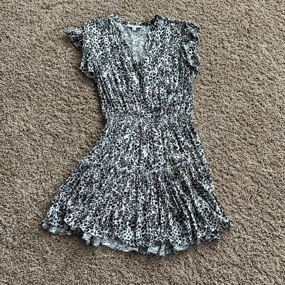 Allison Joy Black and White Floral Mini Dress